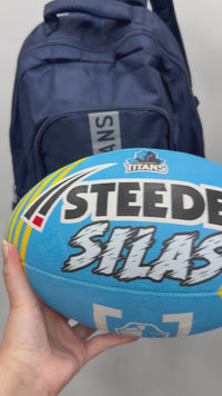 Load and play video in Gallery viewer, Personalised Official NRL Gold Coast Titans Player Pack
