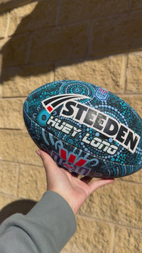 Load and play video in Gallery viewer, Personalised Indigenous NSW Blues Official NRL Ball (Size 5)
