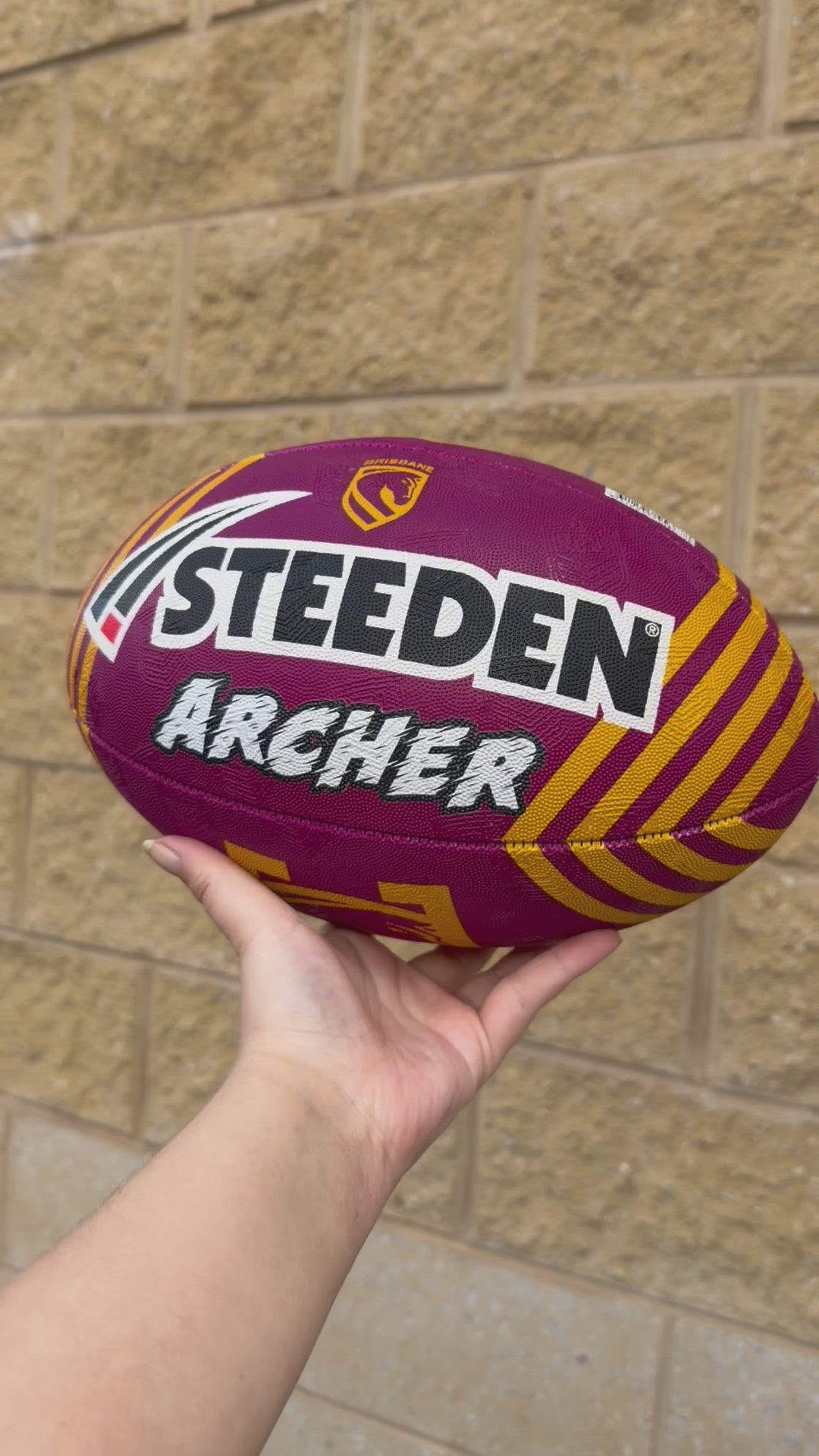 Personalised Brisbane Broncos Official NRL Ball (Size 5)