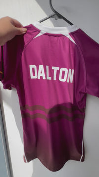 Load and play video in Gallery viewer, Personalised Brisbane Broncos NRL Jersey 2026
