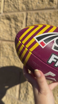 Load and play video in Gallery viewer, Personalised Brisbane Broncos Official NRL Ball (11inch mini ball)
