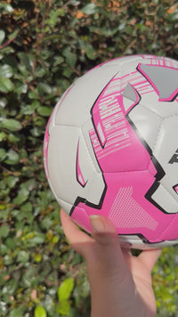 Load and play video in Gallery viewer, Personalised Mi-Ball Pink Soccer Ball (Size 3, 4, 5)
