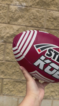 Load and play video in Gallery viewer, Personalised QLD Maroons State Of Origin Official NRL Ball (Size 5, 11 inch Mini)
