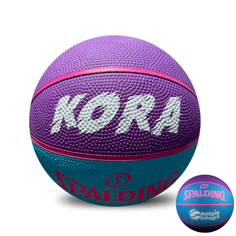 Personalised Purple & Blue Spalding Basketball (Size 3)