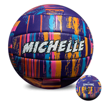Load image into Gallery viewer, Personalised Spalding Purple Marble Volleyball (Size 5)
