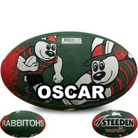 Load image into Gallery viewer, Personalised Limited Edition South Sydney Rabbitohs Mascot Official NRL Ball (Size 3)
