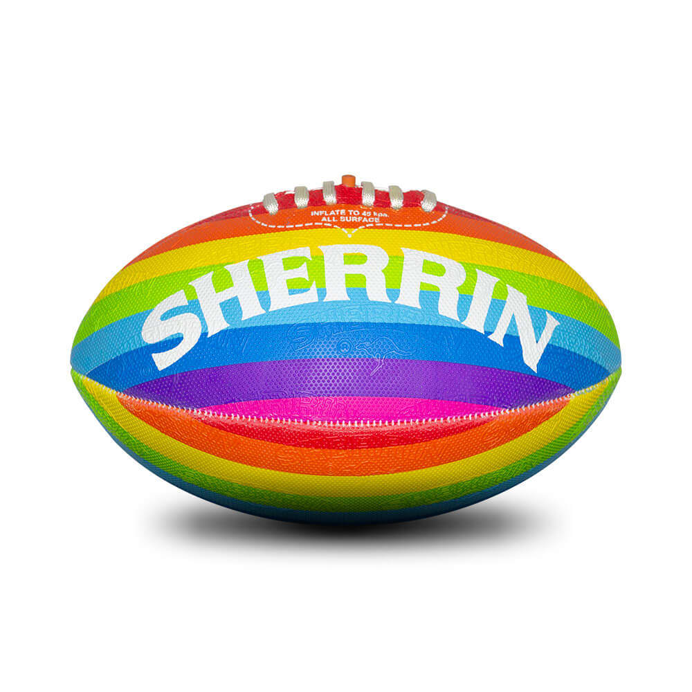 Personalised AFL Rainbow Football - (Size 3, 5)