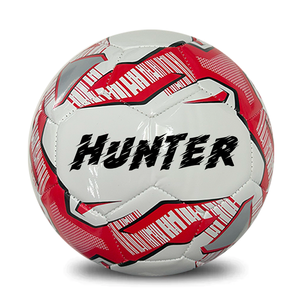 Personalised Mi-Ball Red Soccer Ball (Size 3, 4, 5)