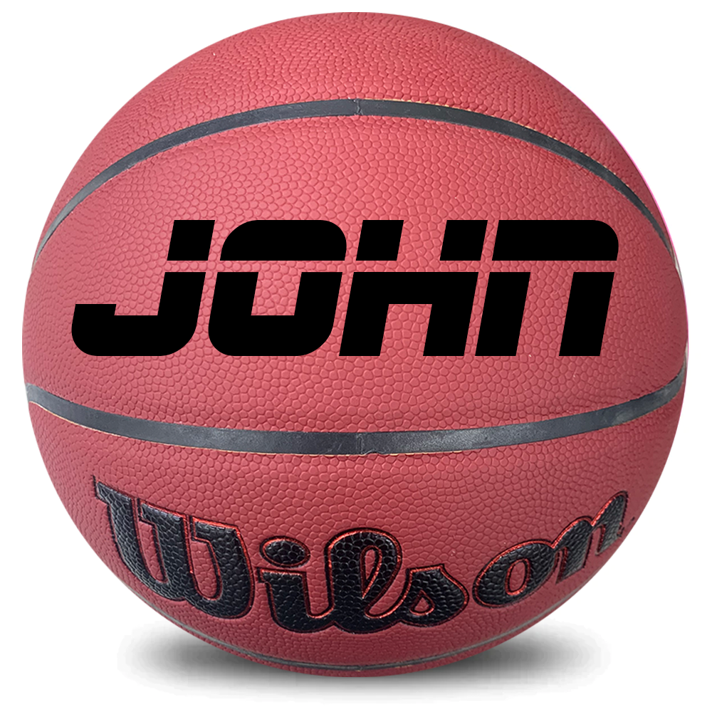 Personalised Wilson Composite Red Basketball (Size 6)