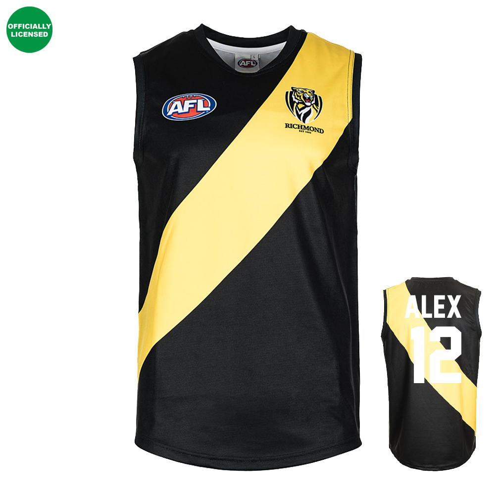 Personalised Richmond Tigers AFL Guernsey