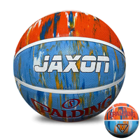 Load image into Gallery viewer, Personalised Spalding Rubber Basketball Rocky Desert Orange Marble (Size 6, 7)
