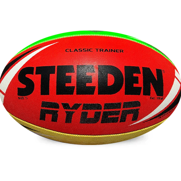 Personalised Multi Colour Steeden Rugby League Ball (Size 5) | NPA ...