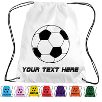 Load image into Gallery viewer, Personalised Soccer Drawstring Bag
