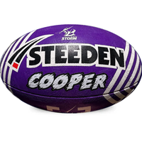 Load image into Gallery viewer, Personalised Melbourne Storm Official NRL Ball (Size 5)
