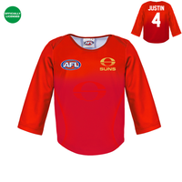 Load image into Gallery viewer, Personalised Gold Coast Suns AFL Toddler Guernsey
