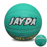 Load image into Gallery viewer, Personalised Spalding Rubber Teal Highlight Rush Basketball (Size 5, 6)
