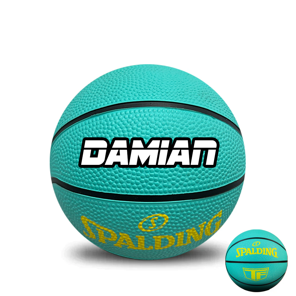 Personalised Mini Teal Spalding Basketball (Size 1)