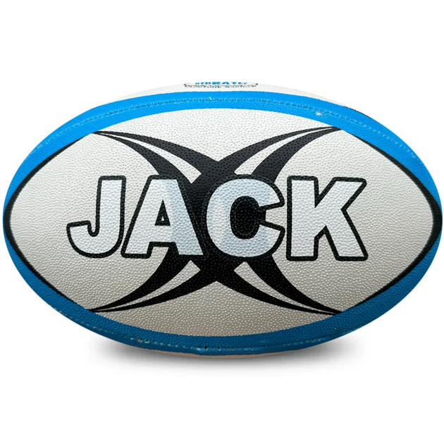 Personalised Gilbert Vector White/Blue Rugby Union Ball (Size 4) | NPA ...