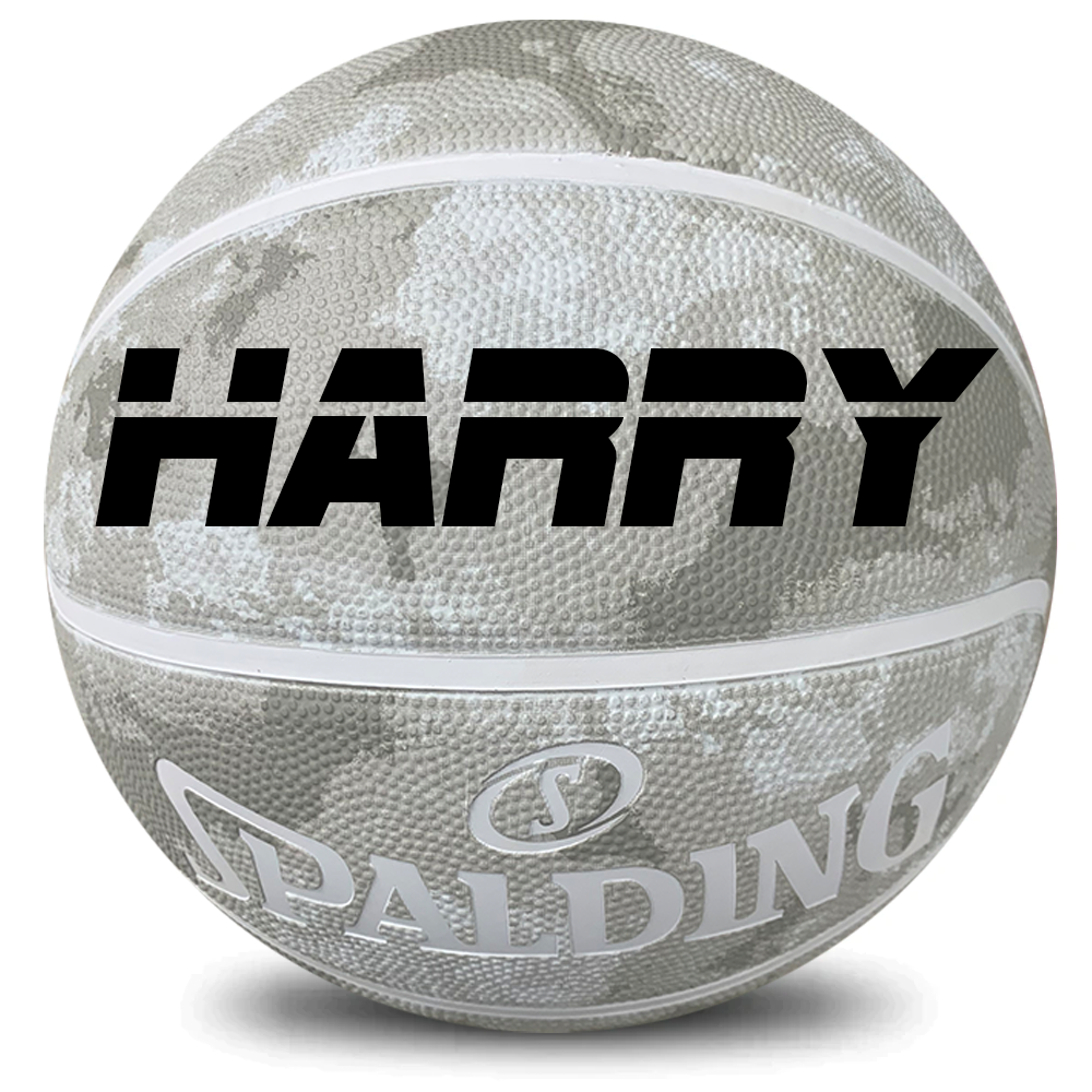 Personalised Spalding Rubber Basketball Urban - Grey (Size 5, 7)