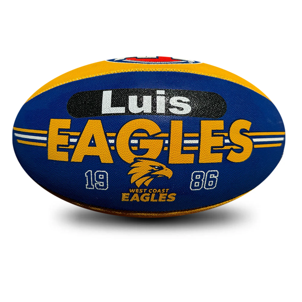 Personalised AFL Official West Coast Eagles Club Football (Size 5)