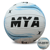 Load image into Gallery viewer, Personalised Gilbert Phoenix Netball White and Blue (SIZE 5)
