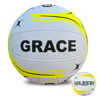 Personalised Gilbert Phoenix Netball White and Yellow (SIZE 4, 5)