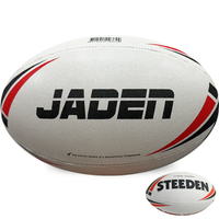 Load image into Gallery viewer, Personalised 2026 White &amp; Red Steeden Rugby League (size 5)
