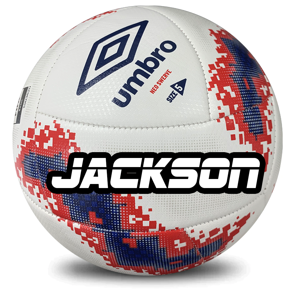 Personalised White Umbro Neo Swerve Soccer Ball (SIZE 4, 5)