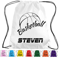 Load image into Gallery viewer, Personalised Basketball Drawstring Bag
