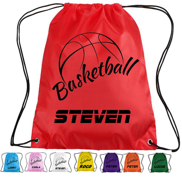 Personalised Basketball Drawstring Bag | NPA Events Australia