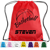 Load image into Gallery viewer, Personalised Basketball Drawstring Bag
