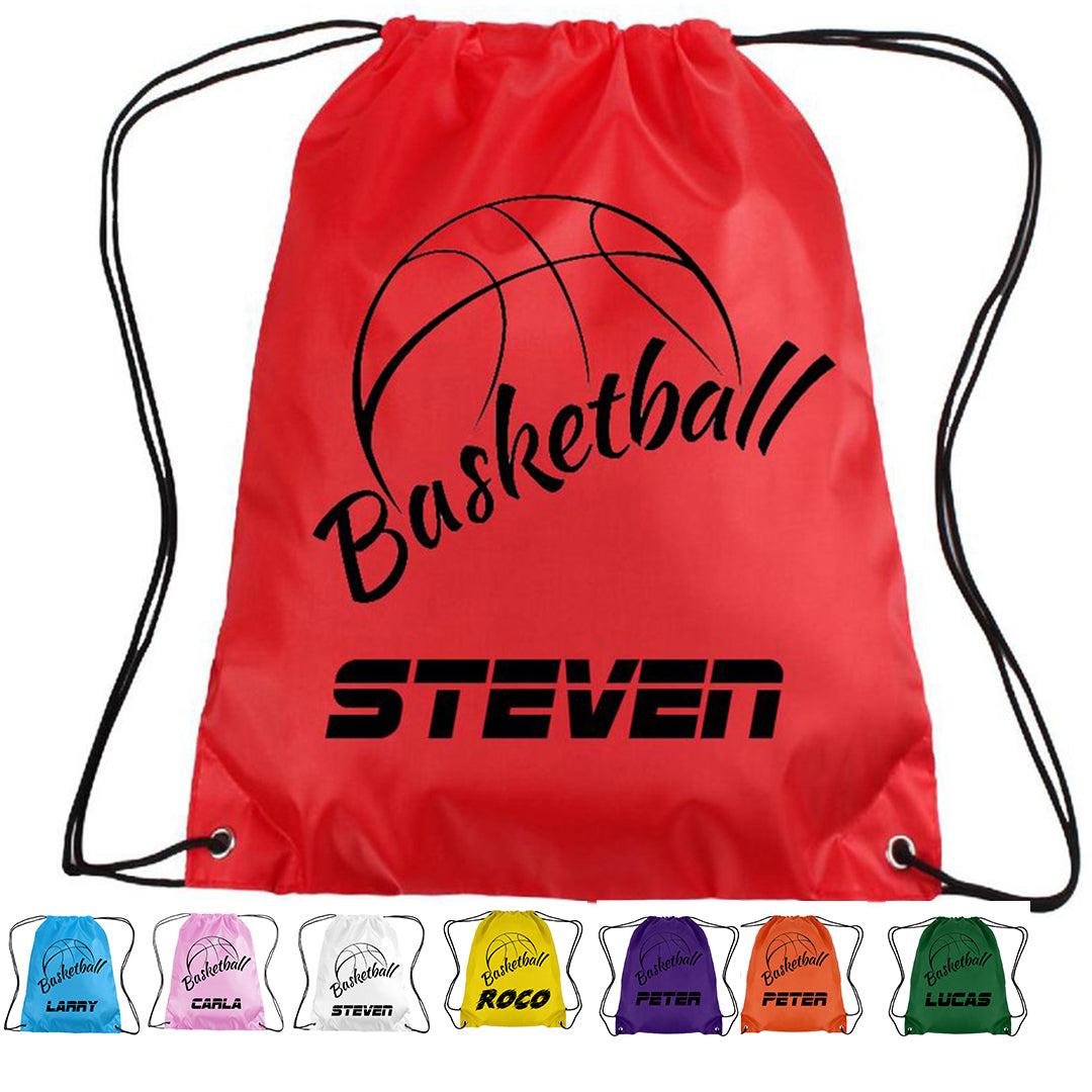Personalised Basketball Drawstring Bag