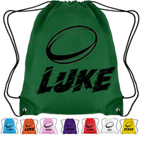 Load image into Gallery viewer, Personalised Rugby Drawstring Bag
