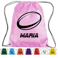 Load image into Gallery viewer, Personalised Rugby Drawstring Bag
